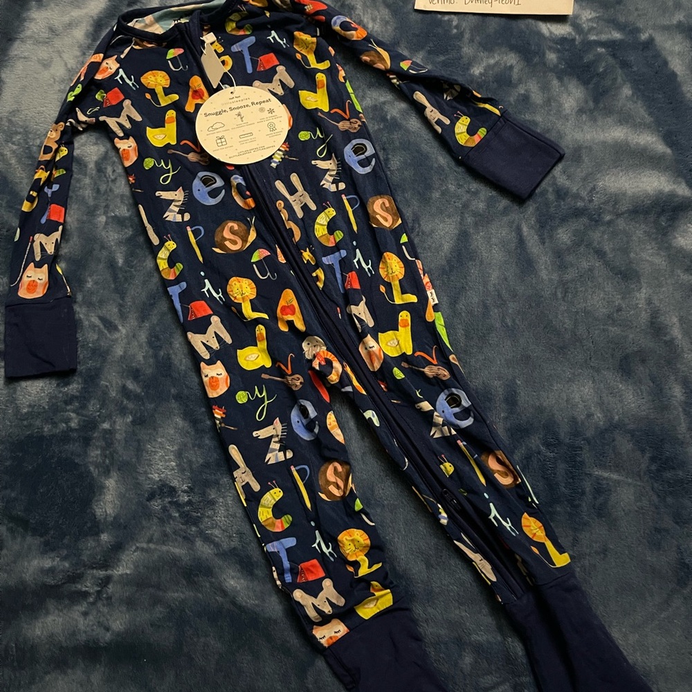 Little Sleepies Blue Footies One Piece